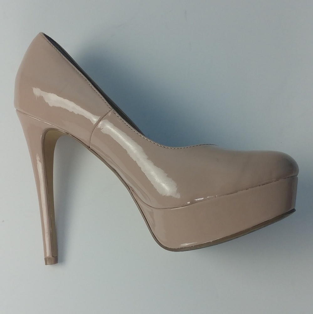 Women's Nude Platfom High Heels Shoes Size 9.5 - Picture 4 of 6